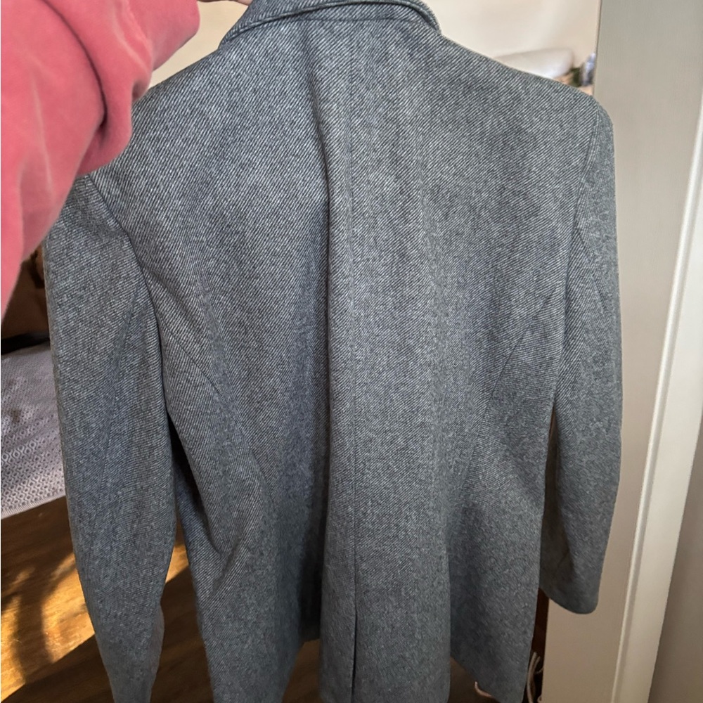 Calvin Klein Gray Herringbone Single Button Blazer - image 8